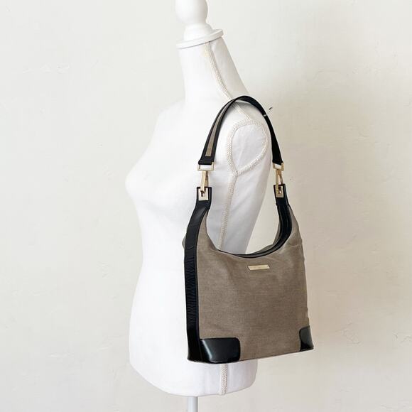 GUCCI Vintage Hard Structured Canva and Leather Shoulder Bag - Picture 5 of 15